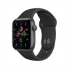 Apple Watch SE GPS 44mm Space Gray Aluminum Case with Black Sport Band (Спортивный ремешок черного цвета)