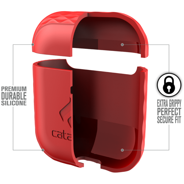 Чехол со шнурком Catalyst Lanyard Case для AirPods 1&2, цвет Красный