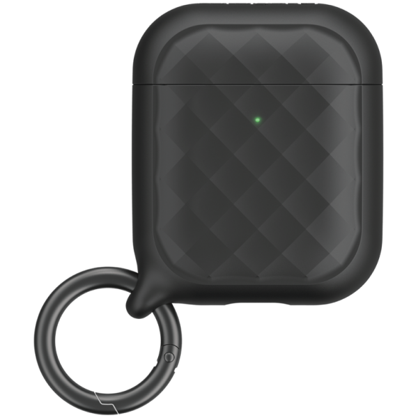 Чехол Catalyst Ring Clip Case для AirPods 1&2 в черном цвете с карабином