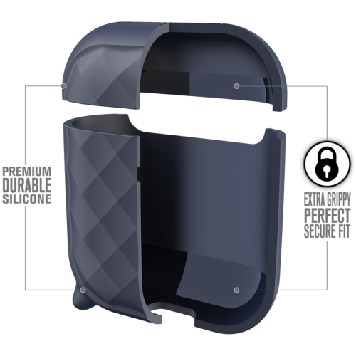 Чехол с карабином Catalyst Ring Clip Case для AirPods 1&2, цвет Темно-синий
