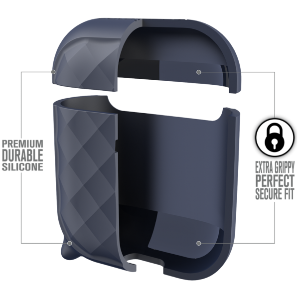 Чехол с карабином Catalyst Ring Clip Case для AirPods 1&2, цвет Темно-синий
