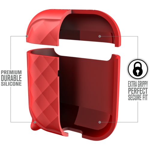 Чехол с карабином Catalyst Ring Clip Case для AirPods 1&2, цвет Красный