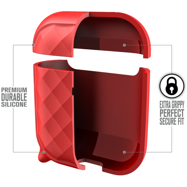 Чехол с карабином Catalyst Ring Clip Case для AirPods 1&2, цвет Красный