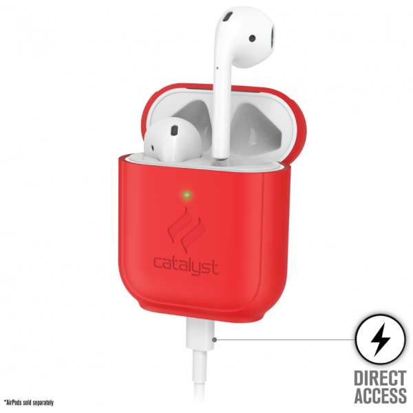 Силиконовый чехол Catalyst Standing Case для AirPods 1&2, цвет Красный