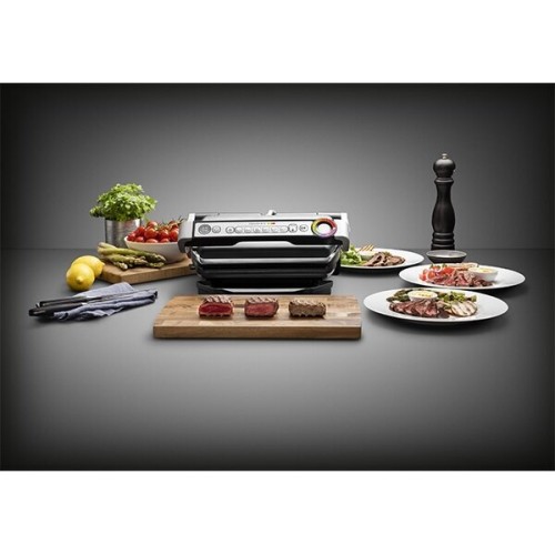 Гриль Tefal Optigrill+ GC712, стальной