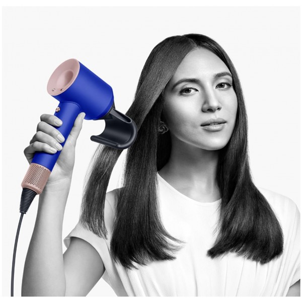 Фен Dyson Supersonic HD08 с кейсом в ярко синем и розовом цветах
