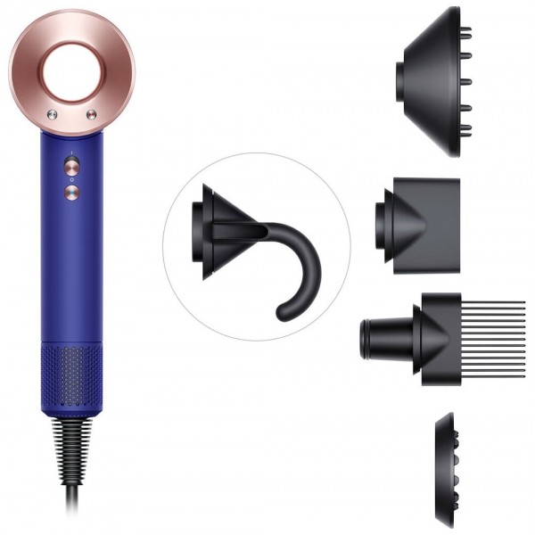 Фен Dyson Supersonic HD07 с кейсом для хранения, Vinca blue/Rosé