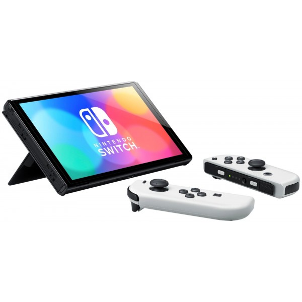 Игровая приставка Nintendo Switch OLED 64 ГБ, белый  + Игра Super Mario Odyssey