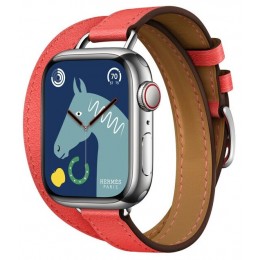 Умные часы Apple Watch Series 8 41 мм Steel Case, Silver/Rose Texas Attelage Double Tour Hermes