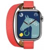 Умные часы Apple Watch Series 8 41 мм Steel Case, Silver/Rose Texas Attelage Double Tour Hermes