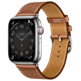 Умные часы Apple Watch Series 8 45mm Steel Case, Silver Stainless with H Diagonal Single Tour Hermes GPS + Cellular
