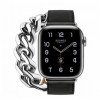 Умные часы Apple Watch Series 8 41 мм Steel Case, Stainless with Gourmette Metal Double Tour, Noir Hermes GPS + Cellular