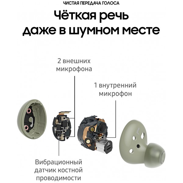 Беспроводные наушники Samsung Galaxy Buds2, оливковый