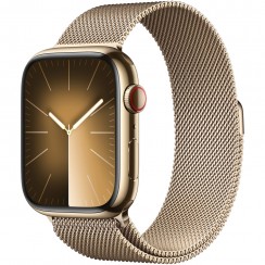 Apple Watch Series 9 45mm Gold Stainless Steel with Milanese Loop