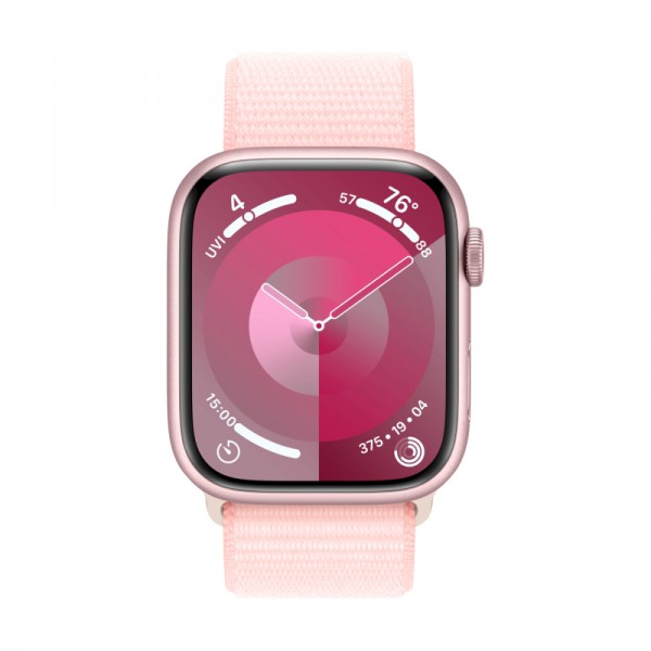 Apple Watch S9 GPS + Cellular 45mm Pink Aluminum Case with Light Pink Sport Loop
