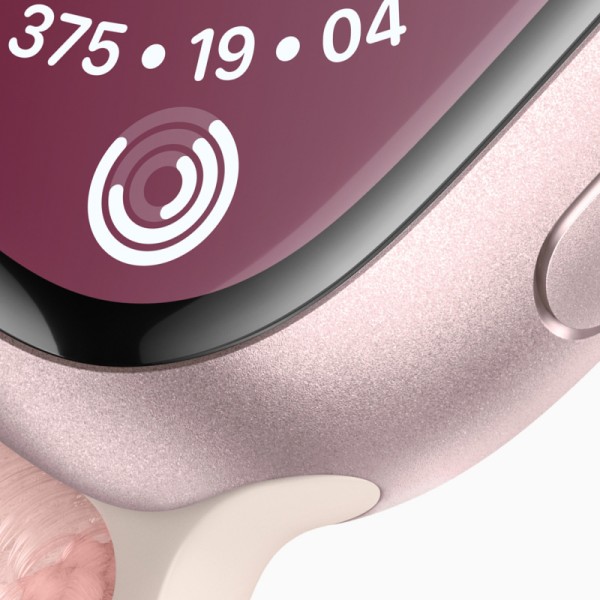 Apple Watch S9 GPS + Cellular 45mm Pink Aluminum Case with Light Pink Sport Loop