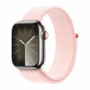 Apple Watch  S9 41mm Silver Aluminum Case with Light Pink Sport Loop