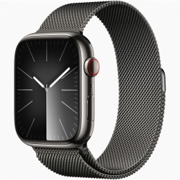 Apple Watch Series 9 45mm Graphite Stainless Steel Milanese Loop