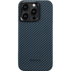 Чехол Pitaka MagEZ Case 4 для iPhone 15 Pro Max (6.7), черно-синий, кевлар (арамид)