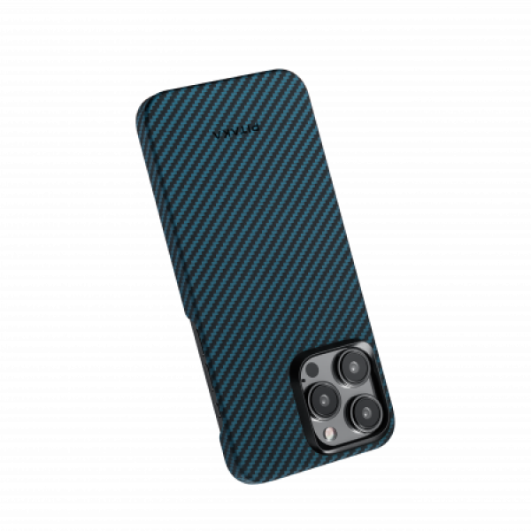 Чехол Pitaka MagEZ Case 4 для iPhone 15 Pro Max (6.7), черно-синий, кевлар (арамид)