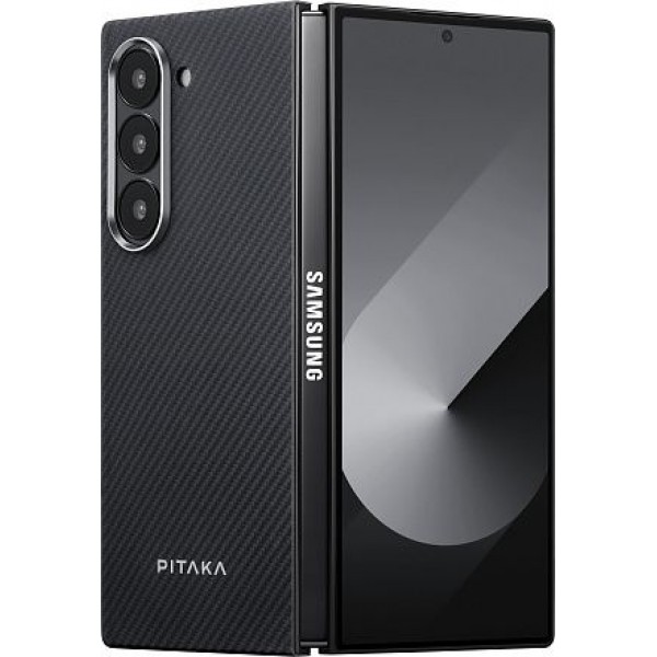  Чехол PITAKA MagEZ Case 5 для Samsung Fold 6, черный/серый (Black/Grey Twill) 600D (FBFOLD6)