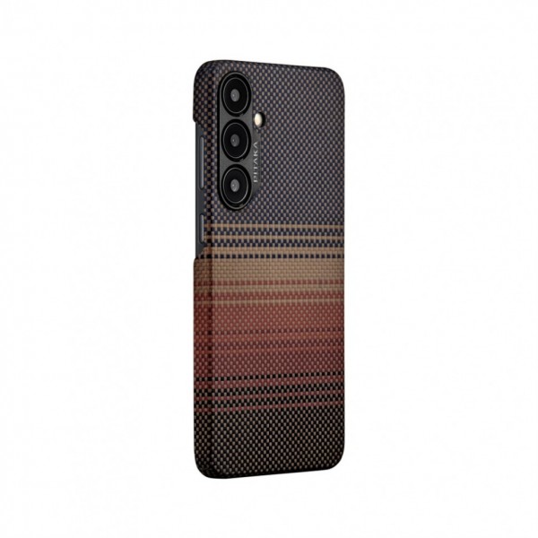 Чехол PITAKA Fusion Weaving MagEZ Case 4 для Samsung S24 Plus, принт закат (Sunset) )(FS2401S)