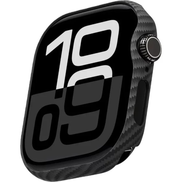 Чехол PITAKA Air Case для Apple Watch 46мм 10/11, чёрно/серый (полоска) (AWB2401)
