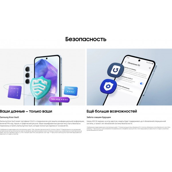 Смартфон Samsung Galaxy A55 5G 8/256 ГБ, Dual: nano SIM + eSIM, lilac