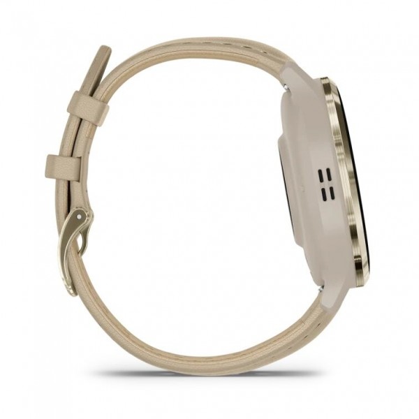 Умные часы Garmin Venu 3S Soft Gold French Gray Leather 010-02785-55