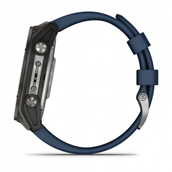 Умные часы Garmin Quatix 8 47mm Amoled Sapphire Titanium Grey with Blue Band 010-02904-51