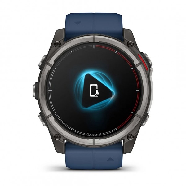 Умные часы Garmin Quatix 8 47mm Amoled Sapphire Titanium Grey with Blue Band 010-02904-51