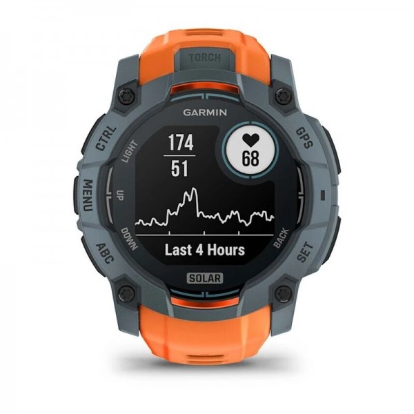 Умные часы Garmin Instinct 3 50 mm Solar Grey Orange 010-02935-01