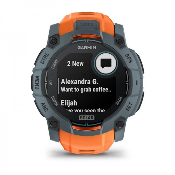 Умные часы Garmin Instinct 3 50 mm Solar Grey Orange 010-02935-01