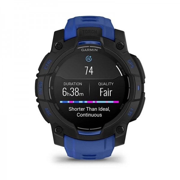 Умные часы Garmin Instinct 3 45 mm AMOLED Black Blue 010-02936-03