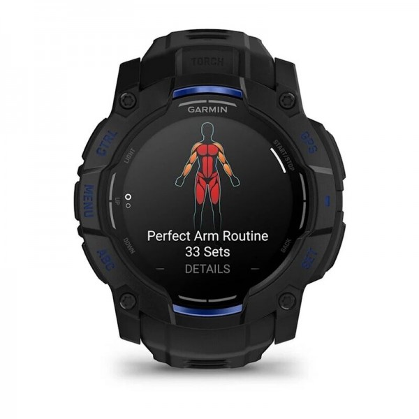 Умные часы Garmin Instinct 3 50 mm AMOLED Black Blue 010-03020-03