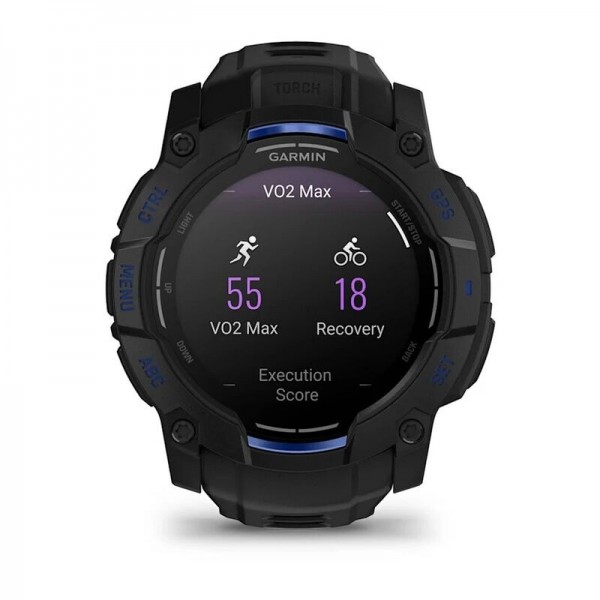 Умные часы Garmin Instinct 3 50 mm AMOLED Black Blue 010-03020-03