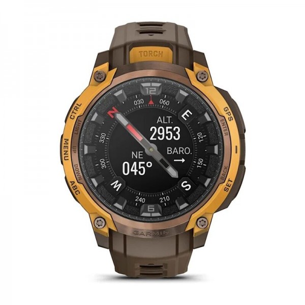 Умные часы Garmin Instinct Crossover Amoled Bronze Sunburst Cocoa 010-03398-01