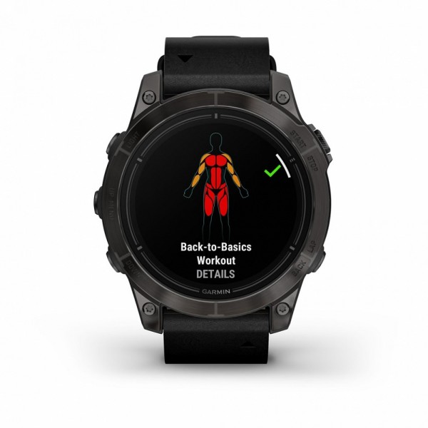 Умные часы Garmin Epix Pro (Gen 2) 47мм Carbon Gray Titanium with Black Band