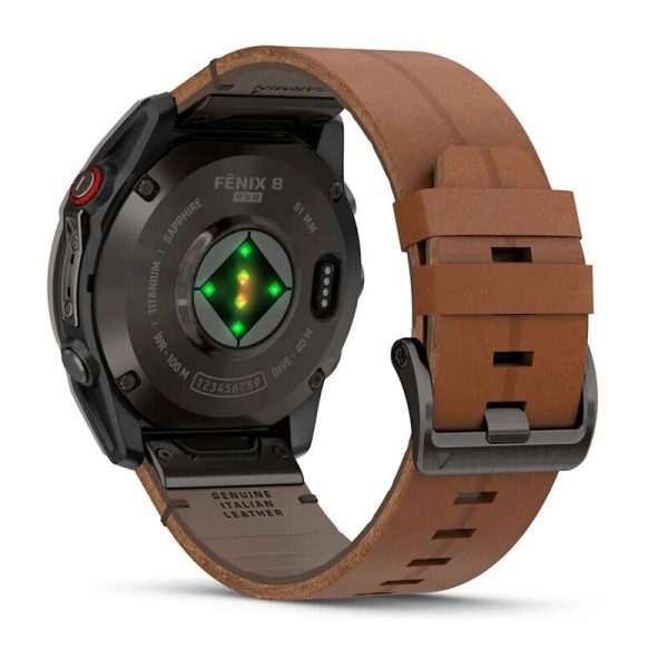 Умные часы Garmin Fenix 8 Pro 51mm Microled Sapphire Lens Carbon Grey DLC Tinanium With Black/Pebble Gray Silicone 010-03199-40