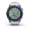 Умные часы Garmin FENIX 7X Blue Titanium With Whitestone Band