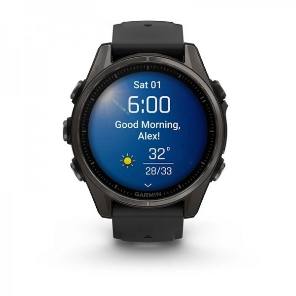 Умные часы Garmin Fenix 8 43 мм Amoled Sapphire Titanium Carbon Gray 010-02903-21