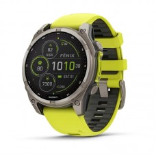 Умные часы Garmin Fenix 8 47 мм Solar Sapphire Carbon Gray DLC Titanium with Amp Yellow/Graphite Silicone Band 010-02906-21