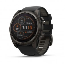 Умные часы Garmin Fenix 8 51mm Solar Sapphire Carbon Gray DLC Titanium with Black/Pebble Gray Silicone 010-02907-11