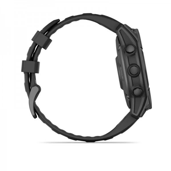 Умные часы Garmin Fenix E 47 мм Amoled Slate Gray Steel with Black Silicone Band 010-03025-01