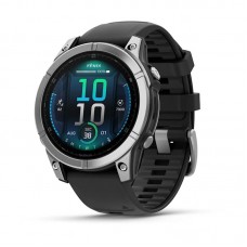 Умные часы Garmin Fenix E 47 мм Amoled Stainless Steel with a Black Silicone Band 010-03025-00