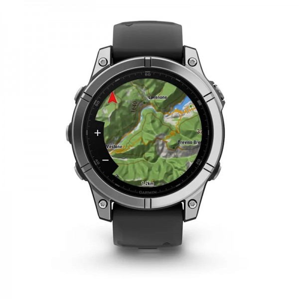 Умные часы Garmin Fenix E 47 мм Amoled Stainless Steel with a Black Silicone Band 010-03025-00