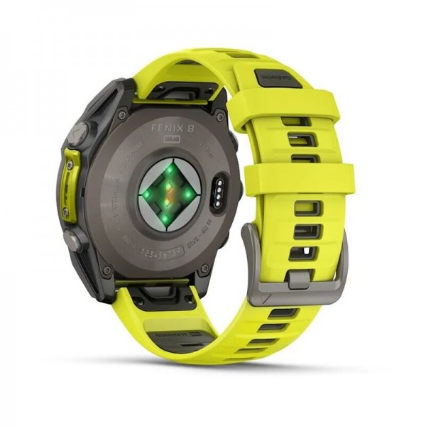Умные часы Garmin Fenix 8 47 мм Solar Sapphire Titanium Yellow 010-02906-21