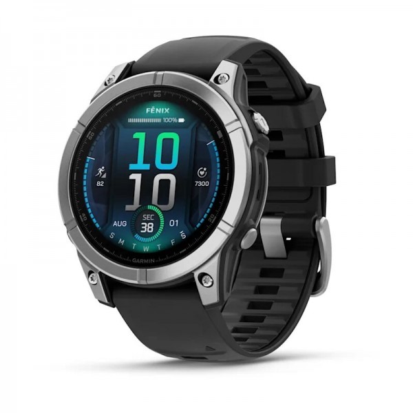 Купить Умные часы Garmin Fenix E 47 мм Amoled Stainless Steel with Black Band 010-03025-02 в Москве
