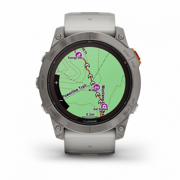 Умные часы Garmin Fenix 7X Pro 51 мм Sapphire Titanium with Fog Gray/Ember Orange 010-02778-14