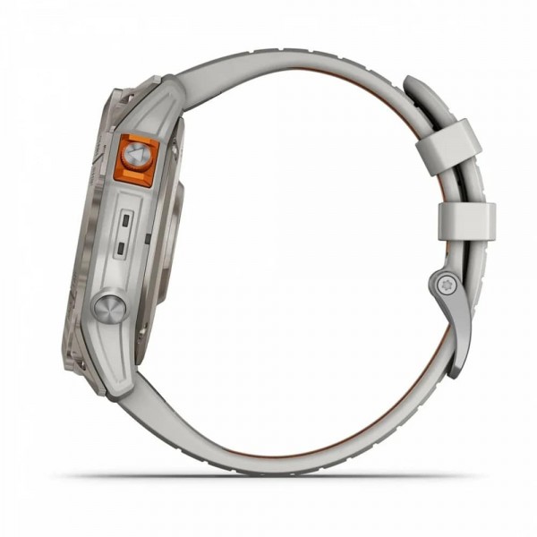 Умные часы Garmin Fenix 7X Pro 51 мм Sapphire Titanium with Fog Gray/Ember Orange 010-02778-14